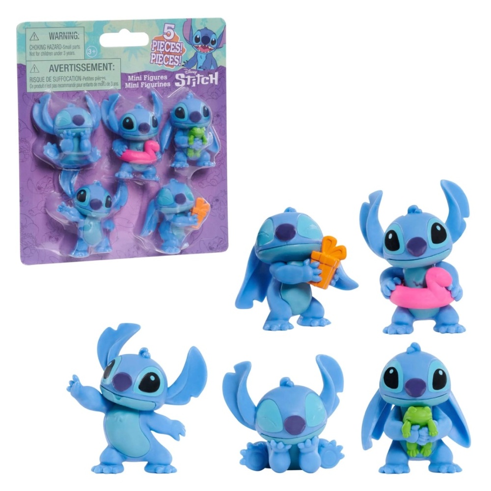 NEW Disney Lilo & Stitch 5 Piece Mini‎ Figure Set Blue Experiment 626